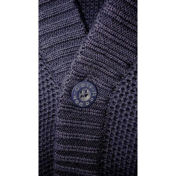 Reebok Men's Golf Sweater Vest With Buttons Navy Blue Comfy‎ Classy Party wear - Picture 4 of 5